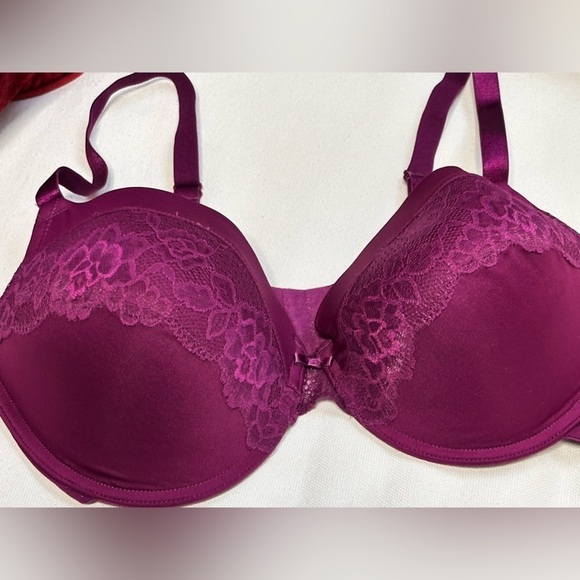 BRA Maidenform Self Expressions Purple Plum Everyday Push-Up Underwire Size 40D - Picture 3 of 12